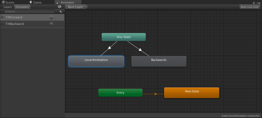 A lever AnimatorController  
